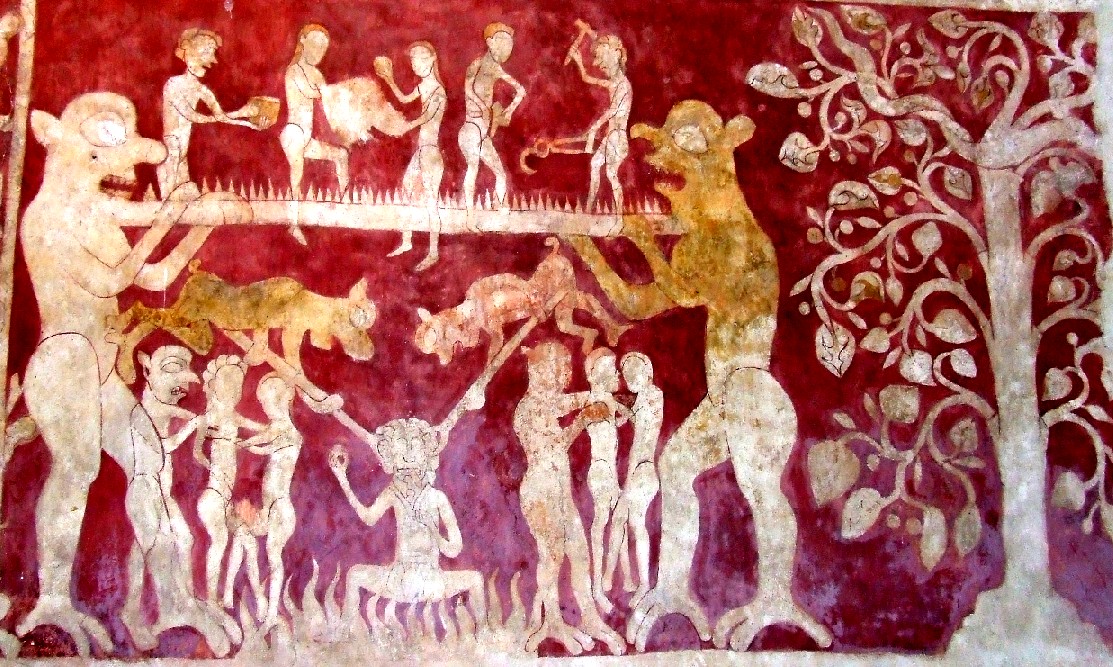 detail depicting a suppose hell of human torture